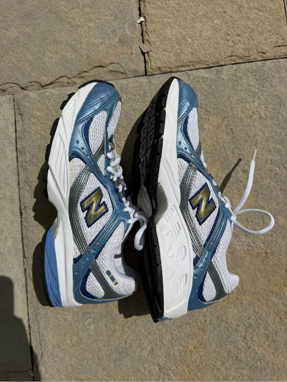 New Balance 550 White and Blue Sneakers